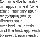 Call or write to make